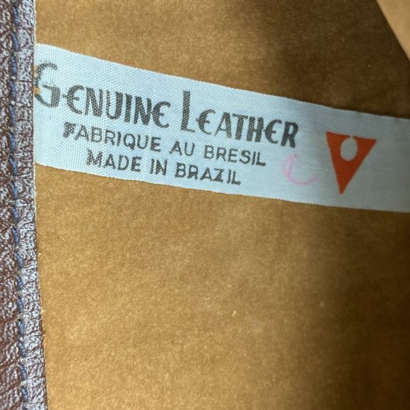 Leather Clutch Envelope Purse Vintage Brazilian - Picture 11 of 12